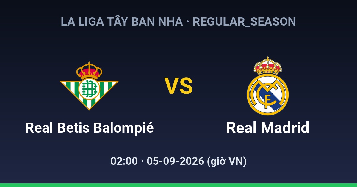 Real Betis Balompié vs Real Madrid CF